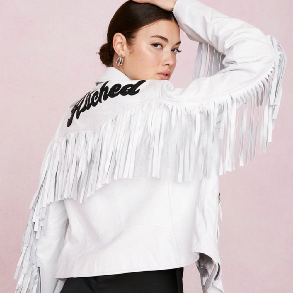 HITCHED fringe leather jacket - Nasty Gal